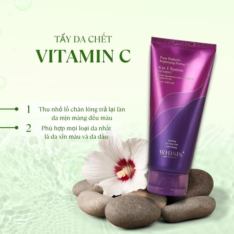 Gel Tẩy Da Chết Vitamin C WHISIS Pure Esthetic Brightening Peeling Gel  ( 120ml )