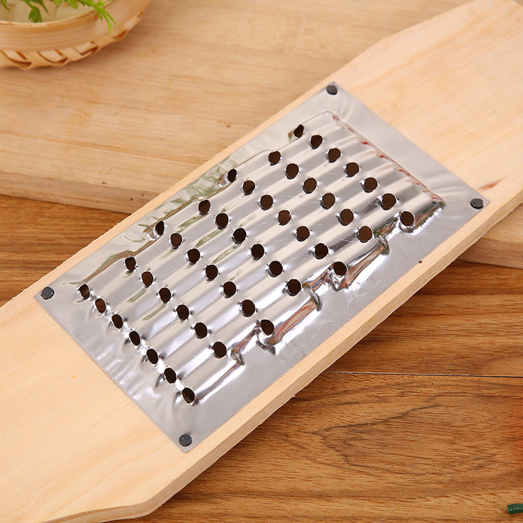 T Tiện Ích Nhà Bếp Bằng Gỗ Thép Không Gỉ Đa Năng Grater Củ Cải Grater Grater Grater Grater / Cá Nhỏ 
