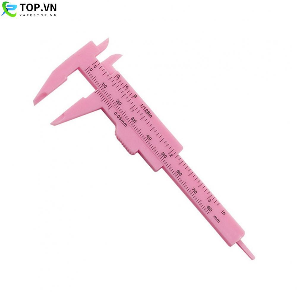 Calipers Jewelry Measure Pink/Rose Red Plastic Rustproof Double Rule Scale