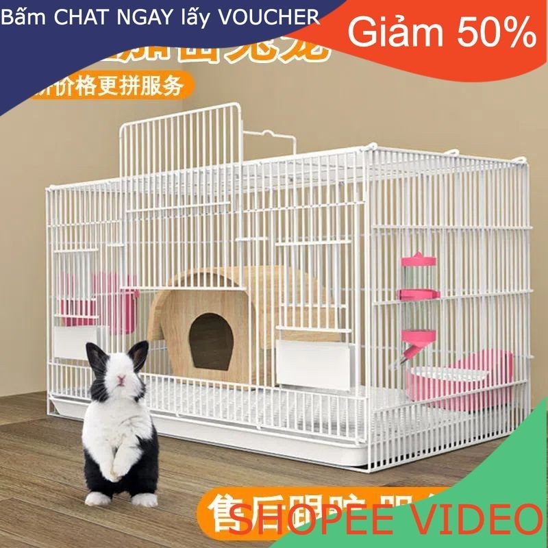 (Ship2tuan) Lồng thỏ, biệt thự cực lớn, lồng thỏ mã hóa, tổ thỏ, chuột lang, chuột lang, sóc, thú cư