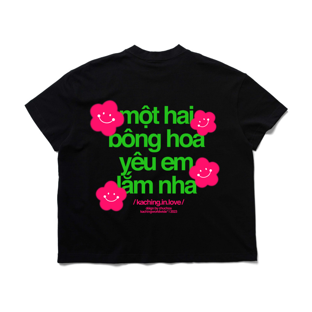 KACHING /TShirt/ Kaching Bông Hoa  100 Cotton aka Áo Thun KACHING