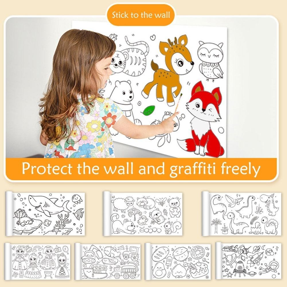 Better _ Life Mẫu Giáo Bé Sáng Tạo Handmade Tô Màu Tranh Trẻ Em Lớn Dán Tường Vẽ Z0y1