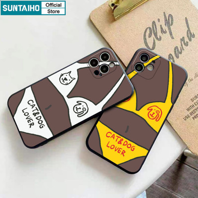 Ốp Điện Thoại Suntaiho Funny Cat Dog Theo Chủ Đề Silicon Mềm Cao Cấp Chống Sốc Cho iPhone 11 12 13 14 15 16 Pro Max IP 7 8 Plus Iphon X XS XR Xs max