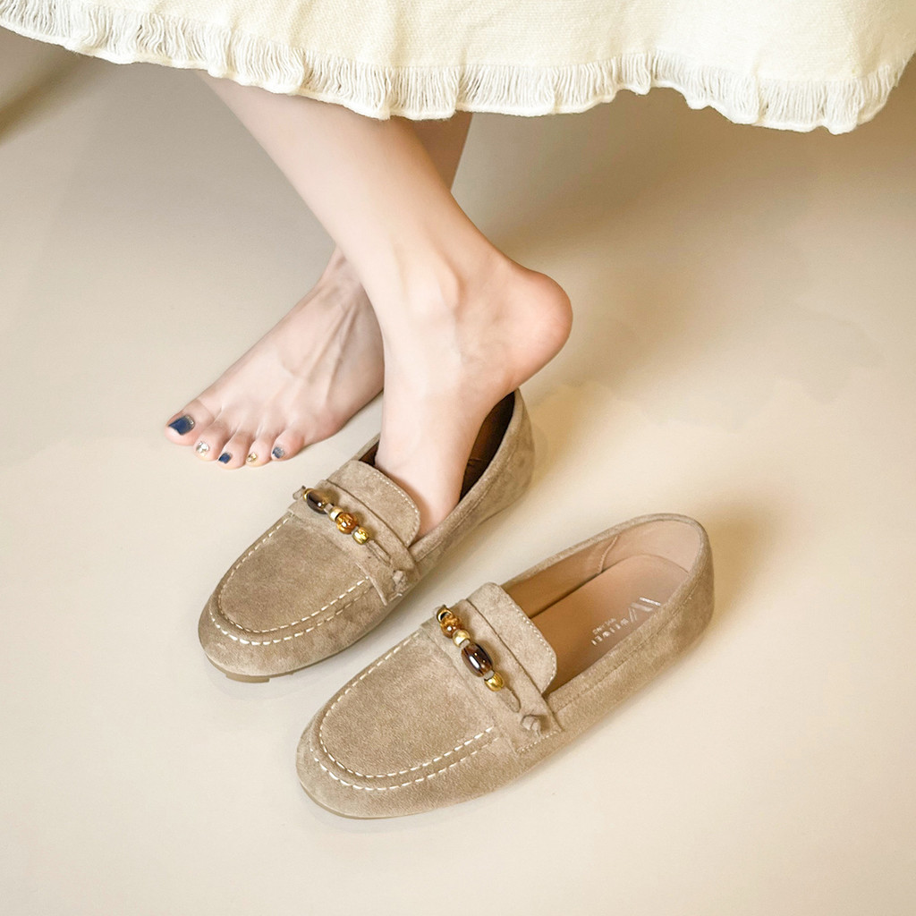 Plus Size 41 42 43 Giày lười đế bệt cổ điển mới dành cho nữ - Giày thông thường có tăng chiều cao vô