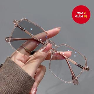  Kính chặn ánh sáng xanh Photochromic Kính khung kim loại Kính mắt máy tính dành cho nam nữ 
