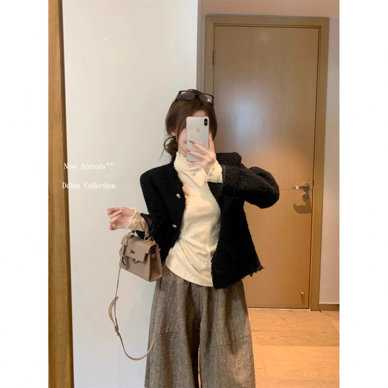 Áo giữ baby tee thun dài tay  ôm body ren cổ cao, phù hợp thời trang thu đông | BigBuy360 - bigbuy360.vn