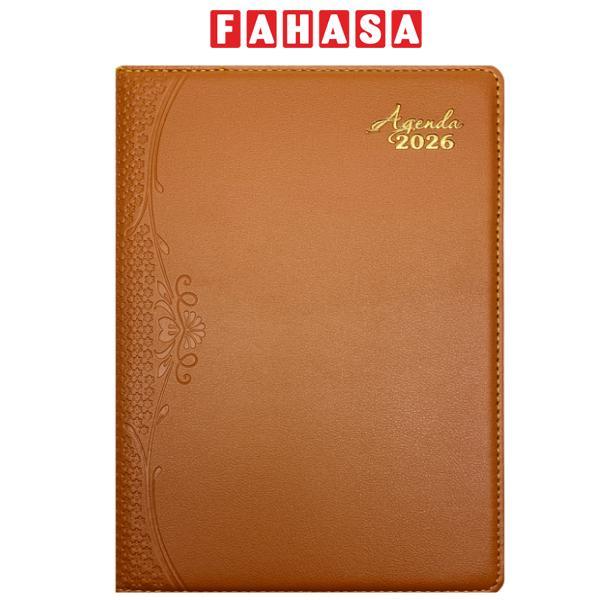 Sổ Agenda 2026 - Hoa Niên 2026-HN - Màu Da Bò