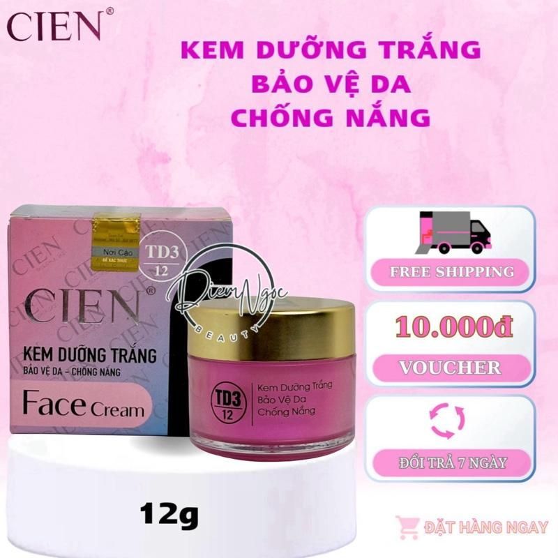 Kem CIEN TD3 Dưỡng Trắng Da 12g - Chống Nắng, Bảo Vệ Da, Giảm Đen Sạm, Dưỡng Ẩm cho Nữ