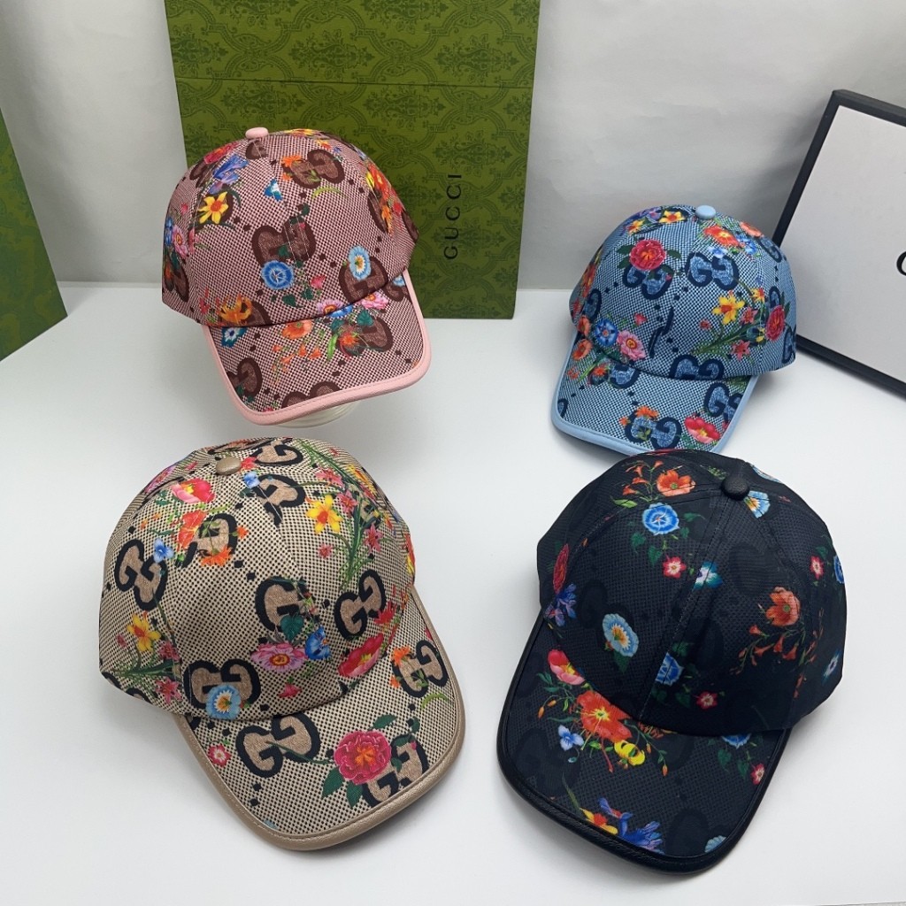 Mũ bóng chày hoa Gucci mới mũ bóng chày nữ mũ bóng chày GG mũ bóng chày my