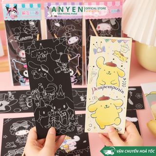 combo 3 Sổ tay ma thuật Scratch Note Capybara Kuromi Cute nhiều sắc màu