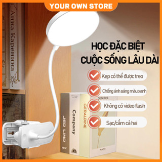  FREESHIPĐèn học led để bàn tích điện  đèn kẹp bàn đọc sách bảo vệ mắt 3 màu sáng nút cảm ứng 