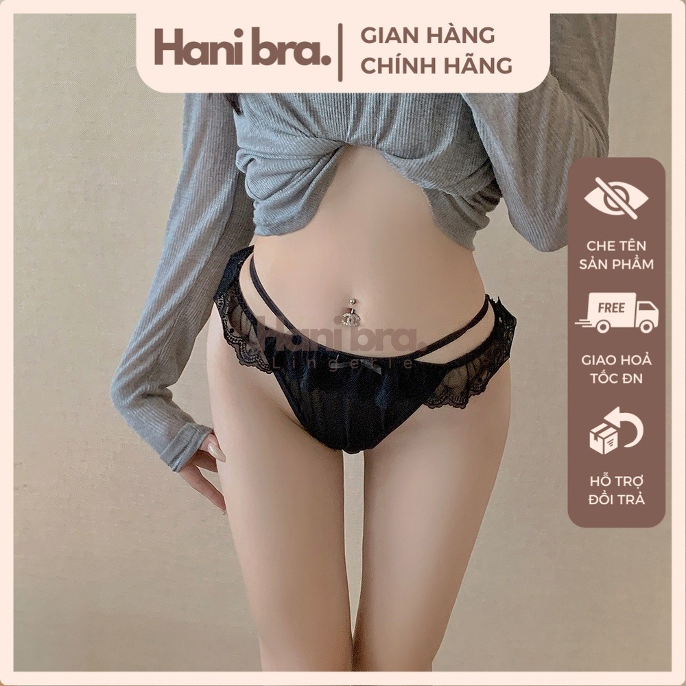 Quần Lót Nữ, Chip Ren Cao Cấp Dây Hông Nữ Tính Lọt Khe Quyến Rũ QC806