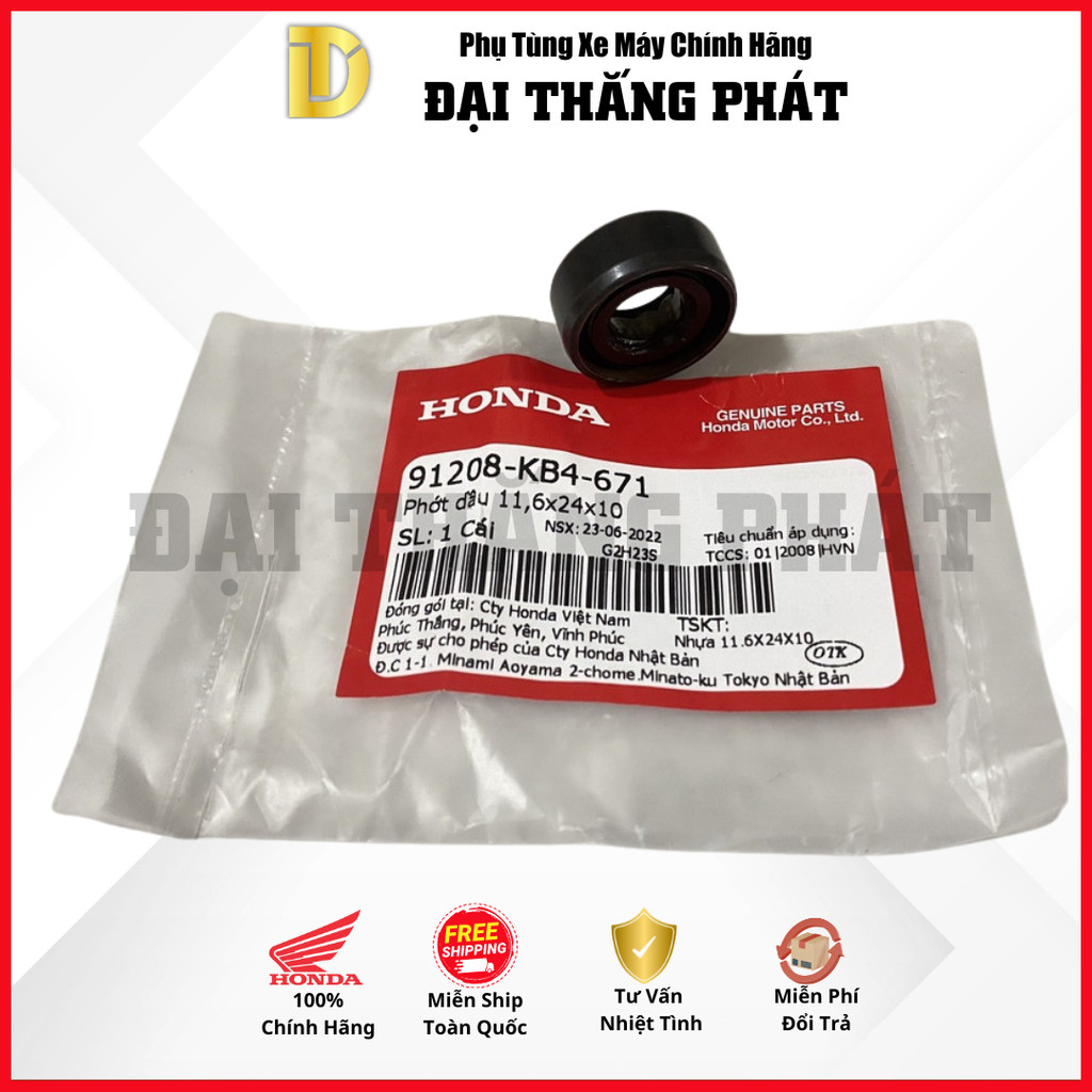 Phớt số | phớt dầu (11,6x24x10 Dream, Wave (91208-KB4-671)