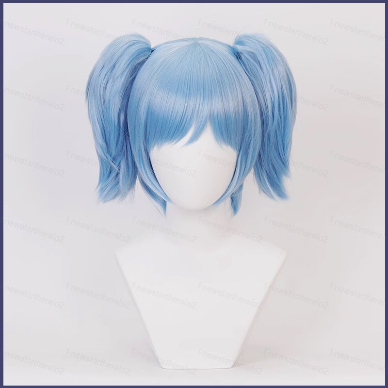 Tóc giả cosplay Shiota Nagisa từ NT3 Sally, màu xanh, đuôi ngựa, chịu nhiệt - Perfect cho tiệc Hallo