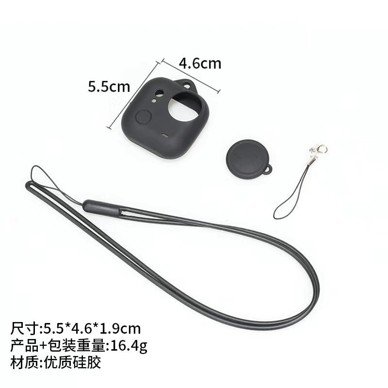 Tương thích với Insta360 GO Ultra Silicone Case Lens Cap Bộ dây đeo cổ chống mất