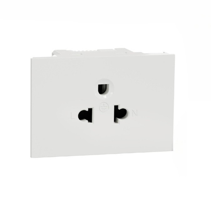 (Q4)  Hạt ổ cắm 3 chấu dòng AvatarOn A Cắm Nhanh 16A Trắng 250VAC IP20 - Schneider  - M3T426UST_WE M