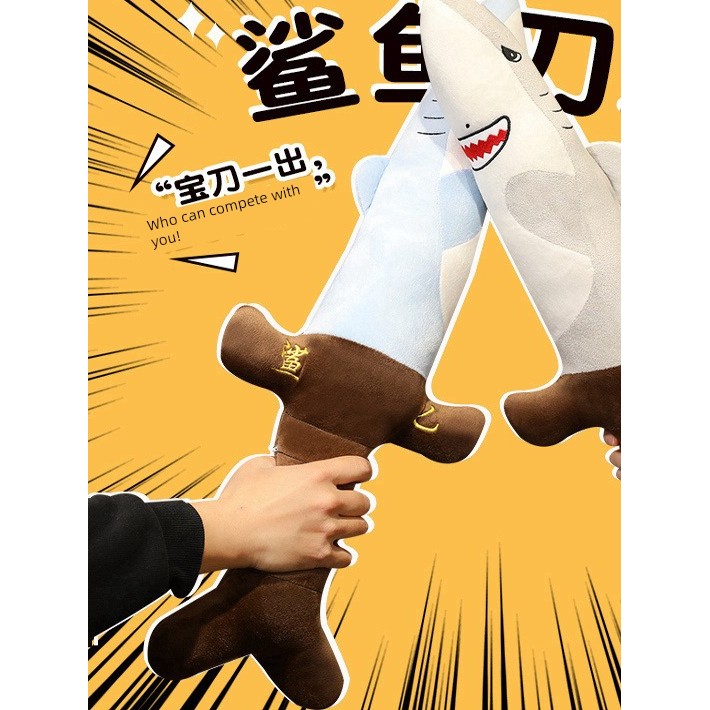 gấu bông cá mập Búp bê dao cá mập ngộ nghĩnh, búp bê đồng âm dao găm cá mập, cặp đôi, đồ chơi sang t