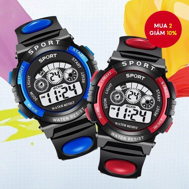 Đồng hồ điện tử thời trang mới cho bé trai - Nhiều chức năng, chống sốc, phù hợp cho học sinh trung học.