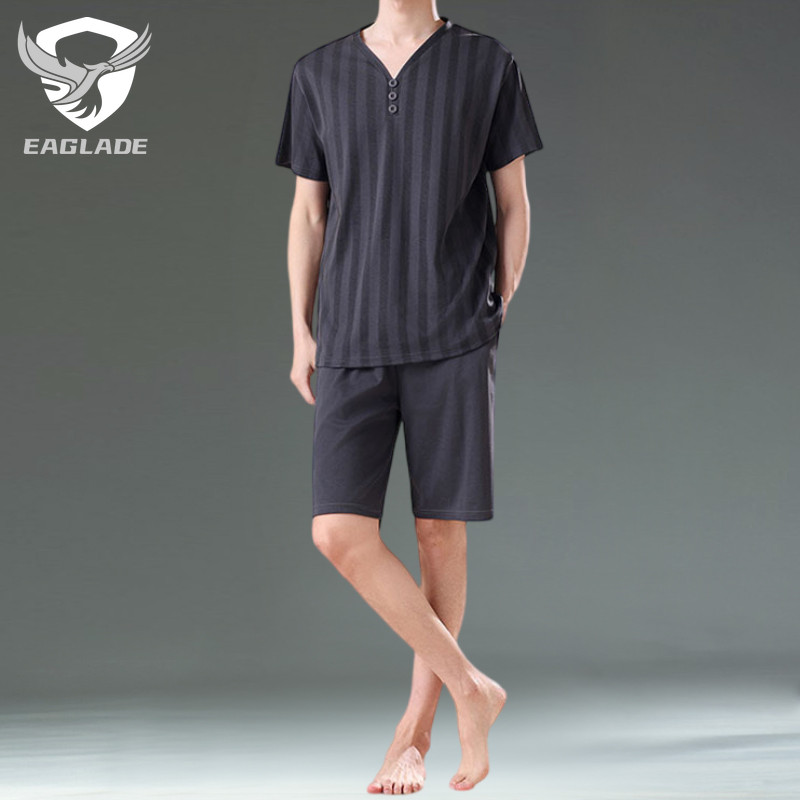 EAGLADE Bộ Pajama Nam Thoáng Khí Màu Xám G07
