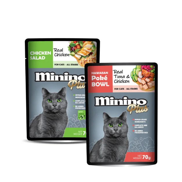 Pate cho mèo dạng xốt Minino Plus gói 70g