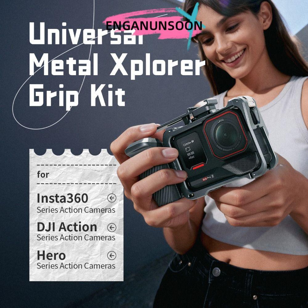 ENGANUNSOON Xplorer Grip Kit Tay cầm, Giá đỡ Vlog bằng hợp kim nhôm phát hành nhanh, Nút chụp cho DJ
