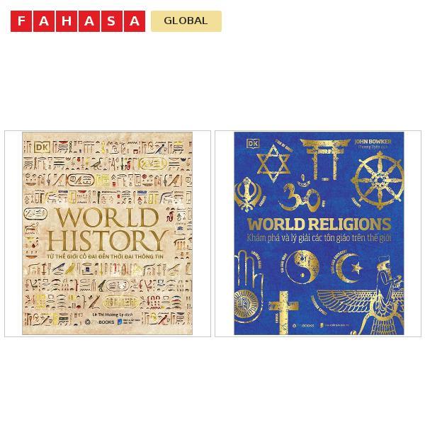 Sách World History - Lịch Sử Thế Giới, World Religions - Tôn Giáo Thế Giới (Trọn Bộ)