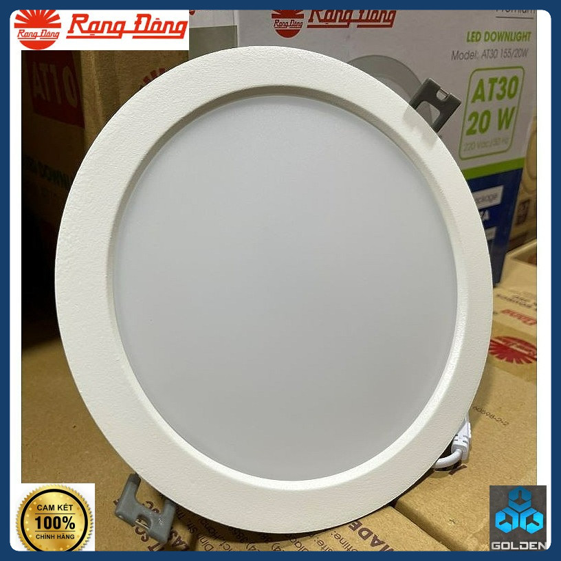 (Rạng Đông) Đèn Led Downlight âm trần siêu sáng 20W - 30W - Lỗ khoét 155mm -195mm Model AT30