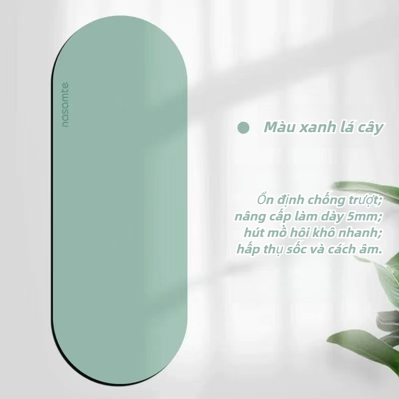 Mềm Silicone rắn màu yoga mat, hình bầu dục yoga mat, chống trượt yoga cửa hàng, im lặng sốc hấp thụ