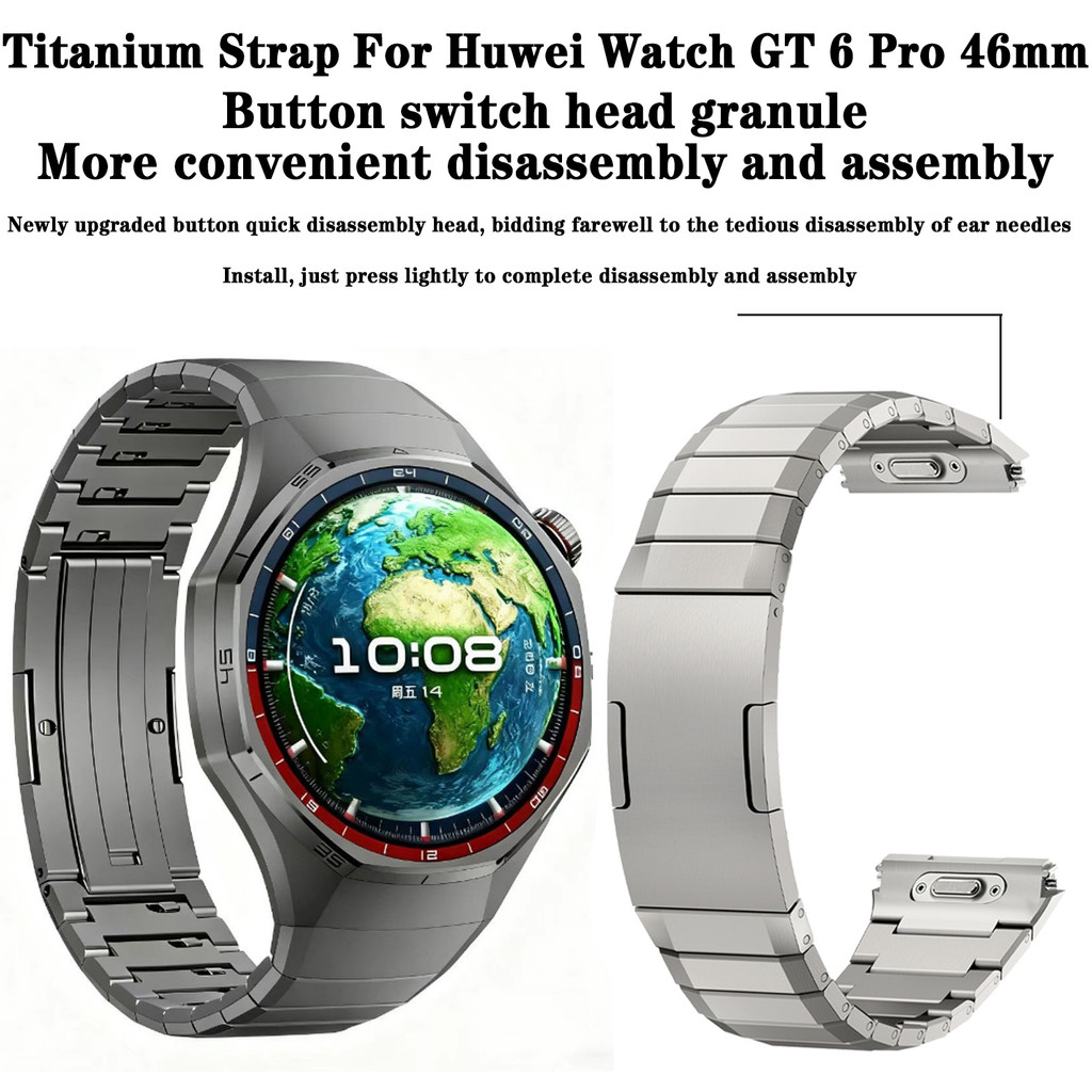 Dành Cho Huawei Watch GT6 Pro 46mm Titan Band GT6Pro GT 6 Correa Không Có Khoảng Cách Dây Đeo Kim Lo
