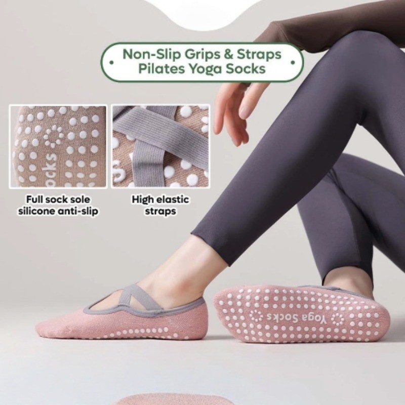 Stokin Pilates EzLife chất lượng cao, chống trơn trượt với silicon, phù hợp tập luyện trong nhà