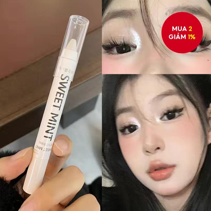 Bút kẻ mắt GECOMO Matte mới, bút kẻ mắt trắng, bút highlighter bạc ánh nhũ.