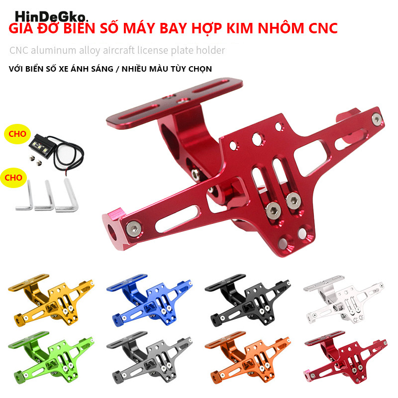 Pát biển số gập nhôm CNC gắn xe máy PKL PKN xe điện pas biển