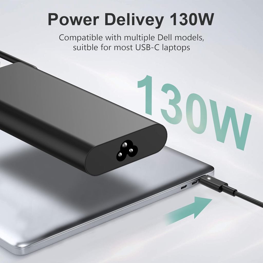 Thay Thế Cho Laptop Dell 130W Sạc USB C Loại C Slim AC Adapter Cho Dell Xps 17, Độ Chính Xác 5550 55