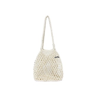 LIDER BOUJEE CROCHET NET TOTE BAG - White/Black