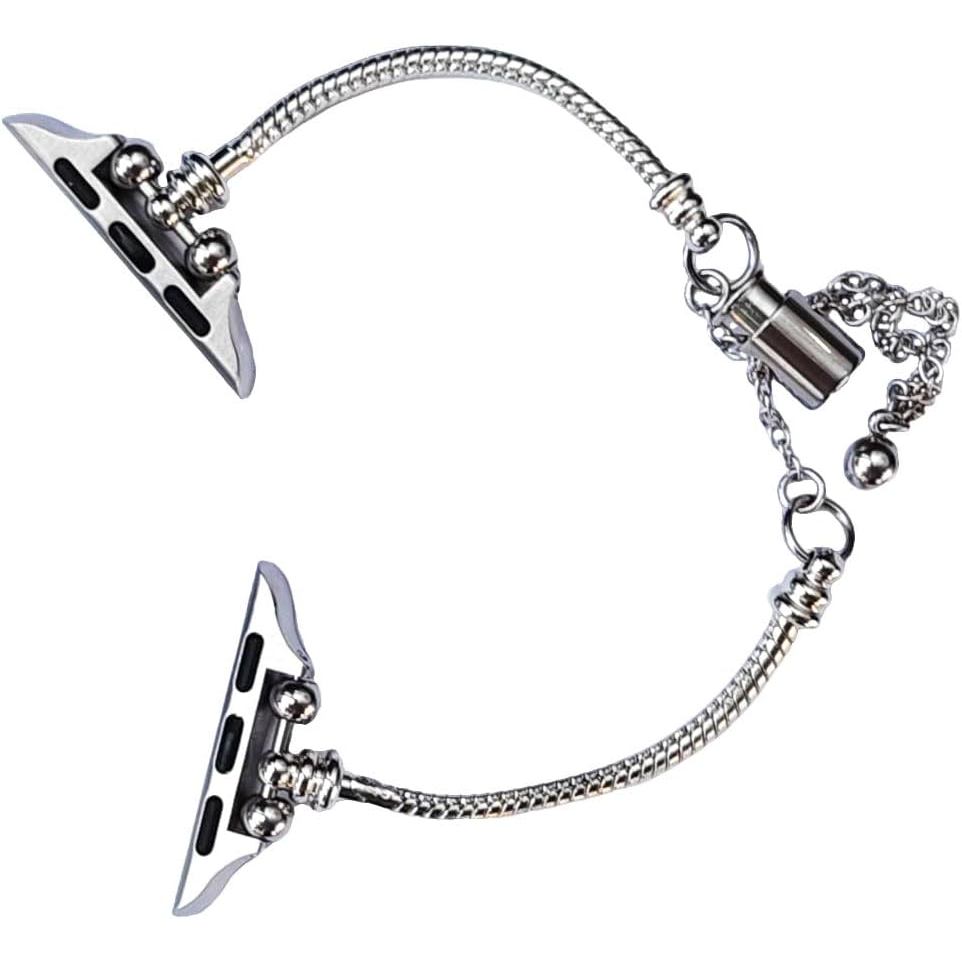 Dây đeo đồng hồ Apple đính cườm cho nữ, Vòng đeo tay dây chuyền rắn Apple Watch