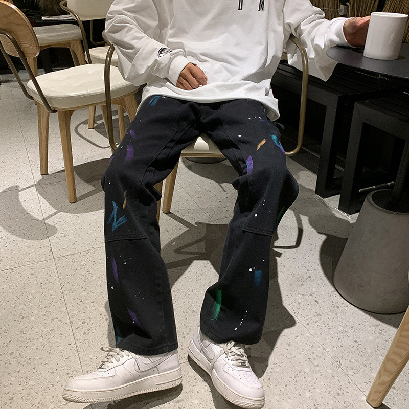 Quần Jean Nam Oldschool Ống Rộng Màu Trắng - Phong Cách Thời Trang Đường Phố