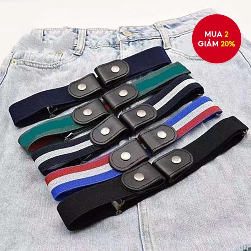 Unisex Không Khóa Thắt Lưng Vô Hình Màu Đen Liền Mạch Dây Thắt Lưng Co Giãn Cho Quần Jeans Mặc Hàng Ngày