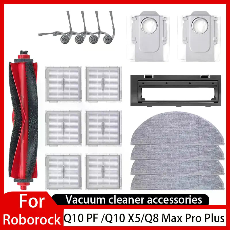 Roborock Q10 X5 / Q10 PF / Q10P / Q8 + / Q8 Max Pro Plus) Phụ kiện Robot Bàn chải bên chính Bộ lọc l