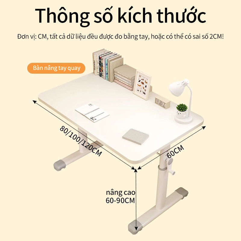 BRTHORY Bàn Có Thể Điều Chỉnh Đứng Máy Tính Laptop Bàn Không Gian Lớn Bàn Học Máy Tính Quay Tay Bàn Điều Chỉnh Chiều Cao Giường Bên Bàn | BigBuy360 - bigbuy360.vn