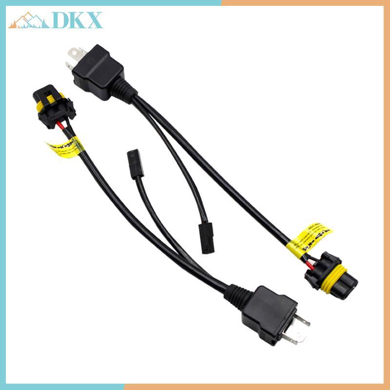 DKX 26cm H4 Relay Wireharness Cho H4 Bóng Đèn Nâng Cấp Bi LED & Xenon Máy Chiếu Ống Kính Phụ Kiện Đè