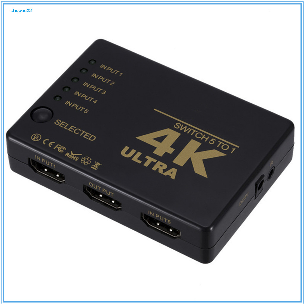 [Ky] Siêu Cao Độ Trong 4Kx2K 5 Cổng HDMI Tương Thích Switcher HDTV Splitter Hub Với Điều Khiển Từ Xa