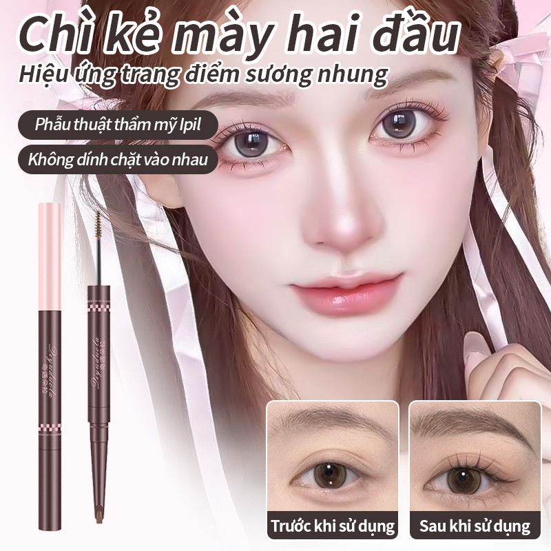 🔥Mascara lông mày hai đầu lâu trôi/Mascara kẻ mày hai đầu / Chì kẻ mày màu sáng / Mascara kẻ mày lâu