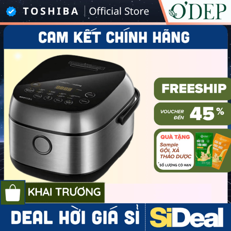 Nồi cơm cao tần Toshiba 1.8L/1L RC-18IP1PV / RC-10IP1PV - Hàng chính hãng - SIDEAL SIO
