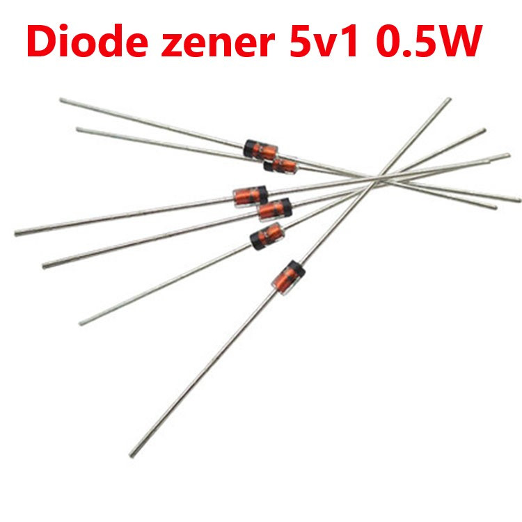 [Gói 10 con] Diode zener 5v1 5.1v 0.5W chân cắm