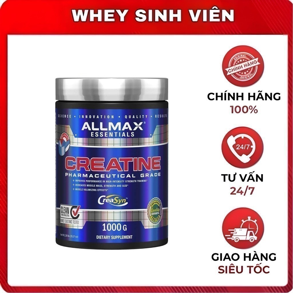 [Siêu Sale] (400g - 1000g) Bột Creatine Allmax Pharmaceutical Grade Creatine chính hãng tại  Whey Si