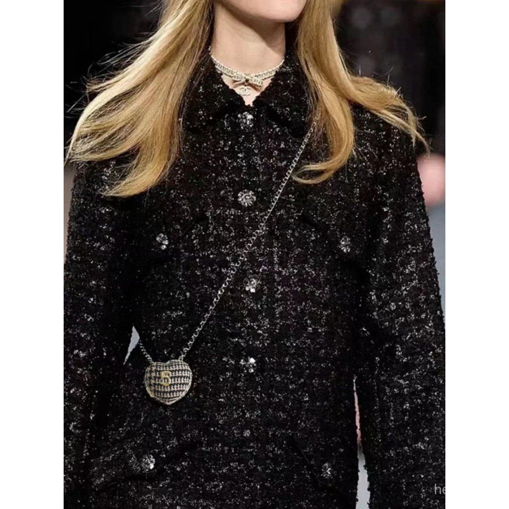 Letter Heart Necklace High-end Peach Heart Small Crossbody Bag Sweater Chain