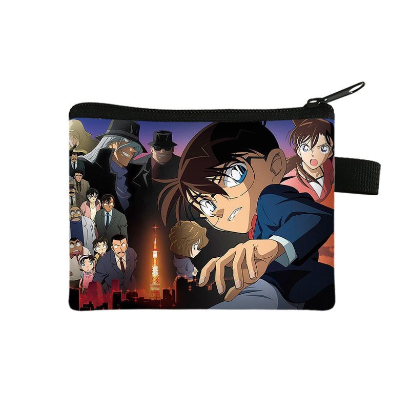 2025 Sản phẩm mới Thám tử Conan Ví đựng tiền xu Túi ly hợp cổ điển Có thể Thám tử Conan Ví đựng tiền