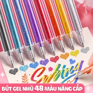  Bút gel highlight 24 màu tuyệt đẹp – Bút nhũ kim tuyến chất lượng cho việc đánh dấu và ghi chú của học sinh sinh viên 