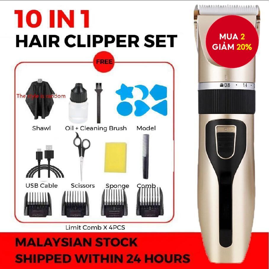 Bộ Tông Đơ Cắt Tóc Không Dây Sạc Cho Nam Máy Cắt Tóc Chuyên Nghiệp