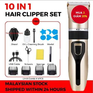 Bộ Tông Đơ Cắt Tóc Không Dây Sạc Cho Nam Máy Cắt Tóc Chuyên Nghiệp